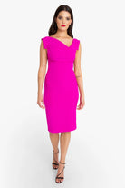 Jackie O Sheath Dress - Vibrant Pink by Black Halo | 25 South Boutiques