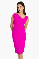 Jackie O Sheath Dress - Vibrant Pink by Black Halo — alternate view