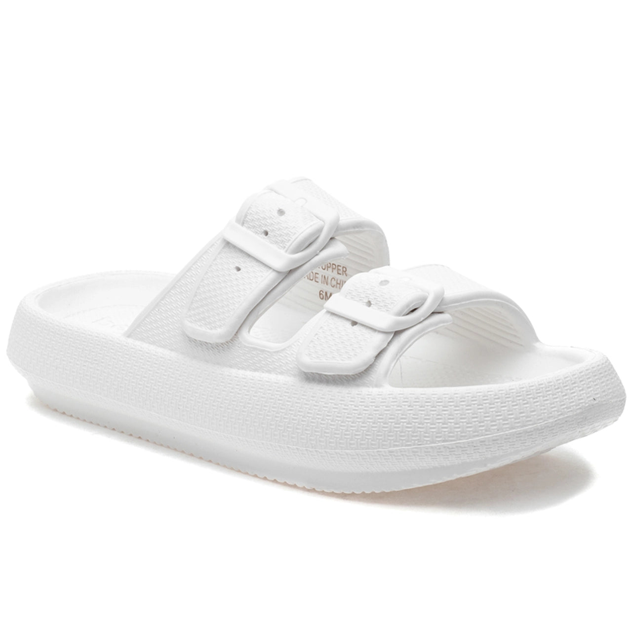 SoCool Eva Sandal - White by J/Slides — view 5
