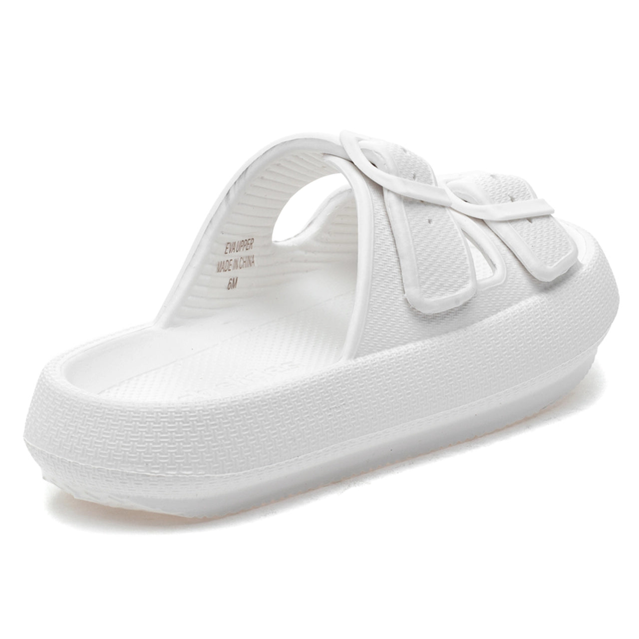 SoCool Eva Sandal - White by J/Slides — view 3
