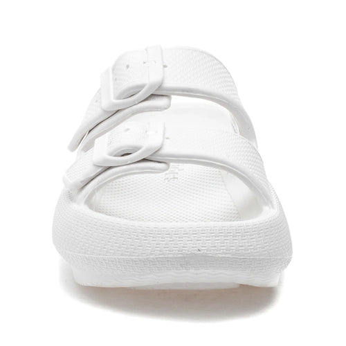 SoCool Eva Sandal - White by J/Slides — view 4