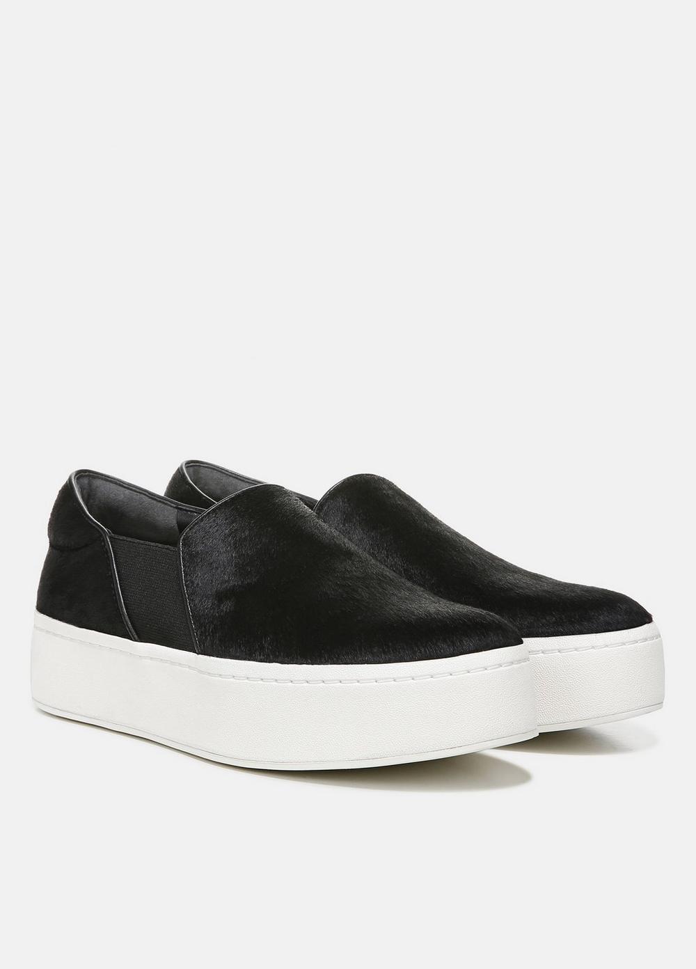 Warren Pony Hair Sneaker - Black by Vince — alternate view