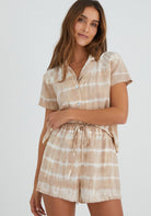 High Waisted Flower Short - Washed Sage Tie Dye by Bella Dahl | 25 South Boutiques