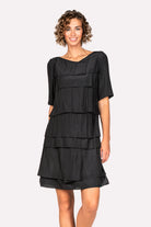 Waves Tiered Dress - Black by Beate Heymann — alternate view