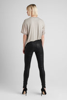 Barbara High Rise Skinny Jean - Noir Leatherette by Hudson — view 3
