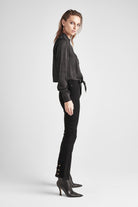 Holly High Rise Crop Flare - Black by Hudson — alternate view