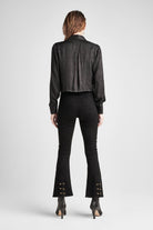 Holly High Rise Crop Flare - Black by Hudson — view 3