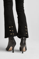 Holly High Rise Crop Flare - Black by Hudson — view 4