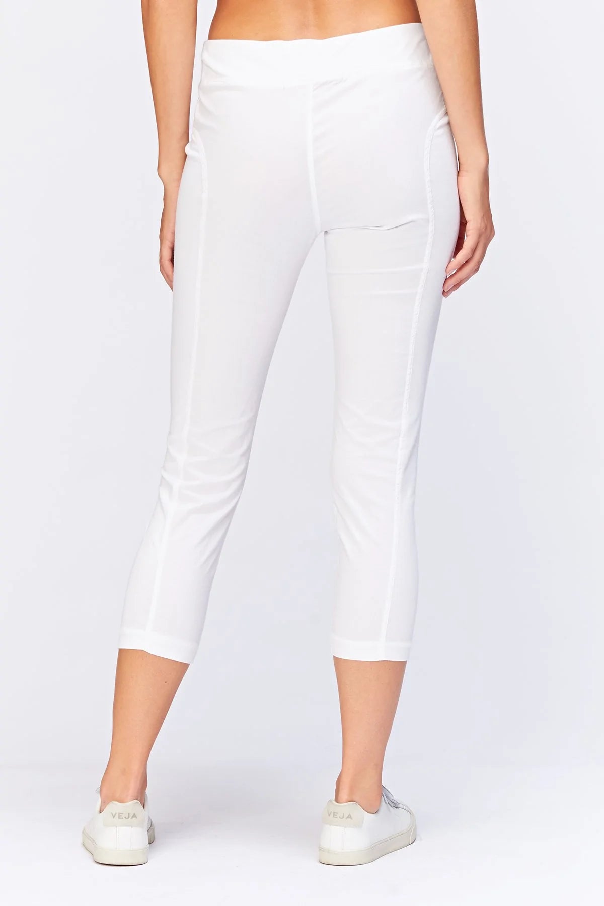 Jetter Crop Legging - White by XCVI — view 3