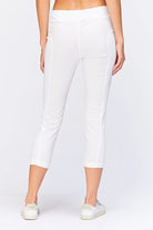 Jetter Crop Legging - White by XCVI — view 3
