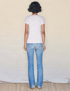 V Neck Tee - White by Sundry — view 3