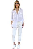 NY Slim Chino Pants - White Camo by Masons | 25 South Boutiques