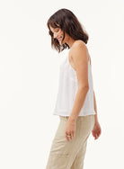 V Neck Cami - White by Bella Dahl — view 4