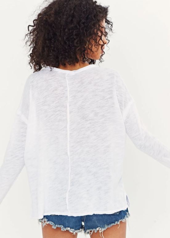 Get Up & Go Long Sleeve - White by Project Social T — alternate view