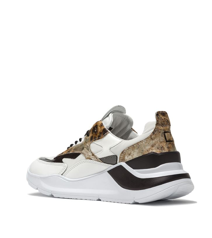 Fuga Animalier Sneakers - White Leopard by D.A.T.E. — view 4