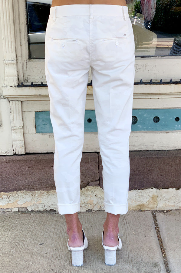 NY Slim Chino Pants - White Camo by Masons — view 5
