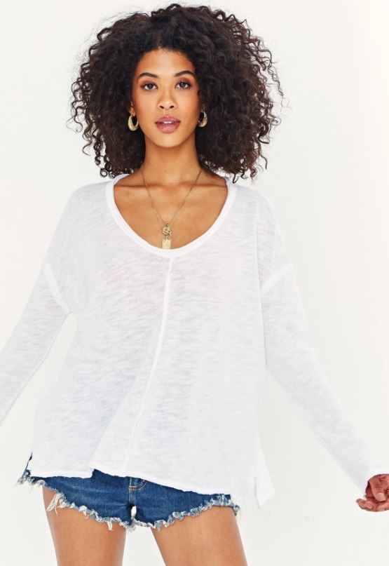 Get Up & Go Long Sleeve - White by Project Social T | 25 South Boutiques