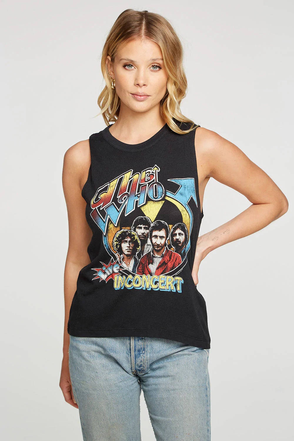 The Who Live in Concert Muscle Tank - True Black by Chaser | 25 South Boutiques