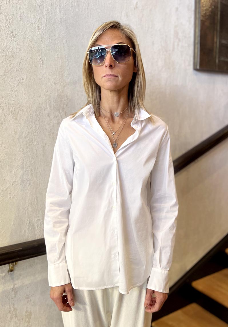Button-Up Shirt - White by Tandem — alternate view