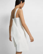 Good Linen Drape-Back Dress - White by Theory — view 3