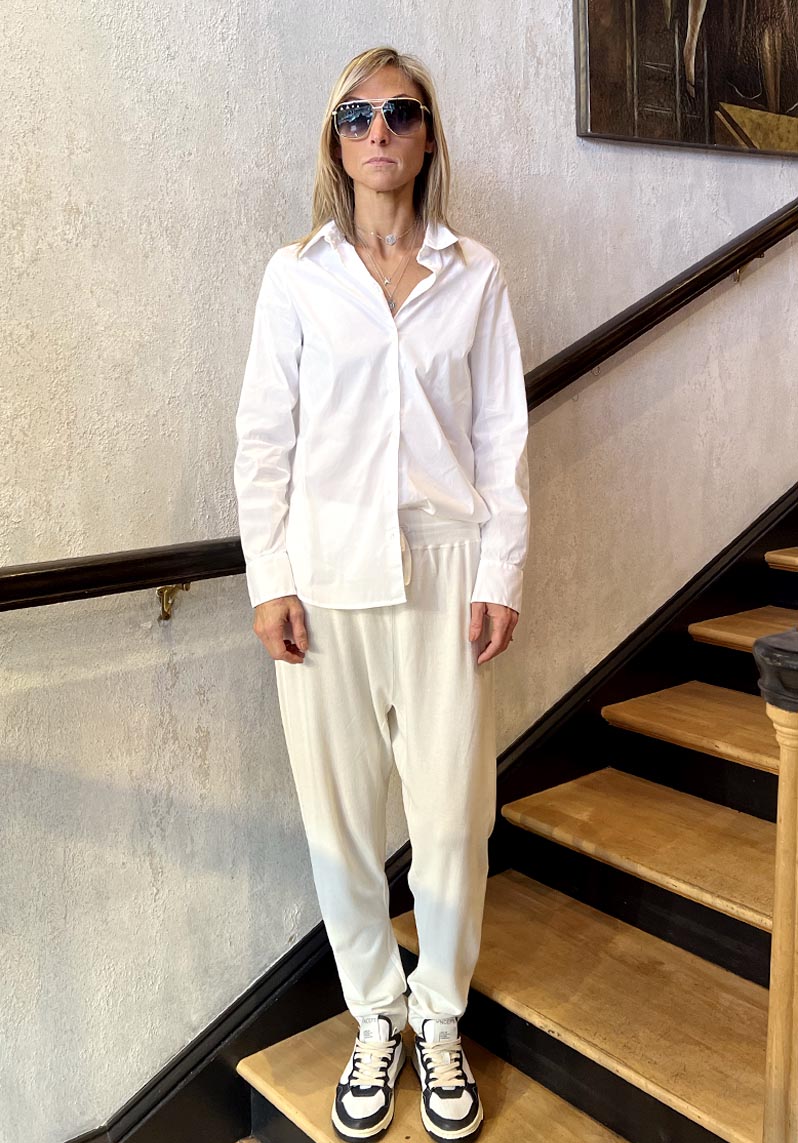 Button-Up Shirt - White by Tandem — view 4