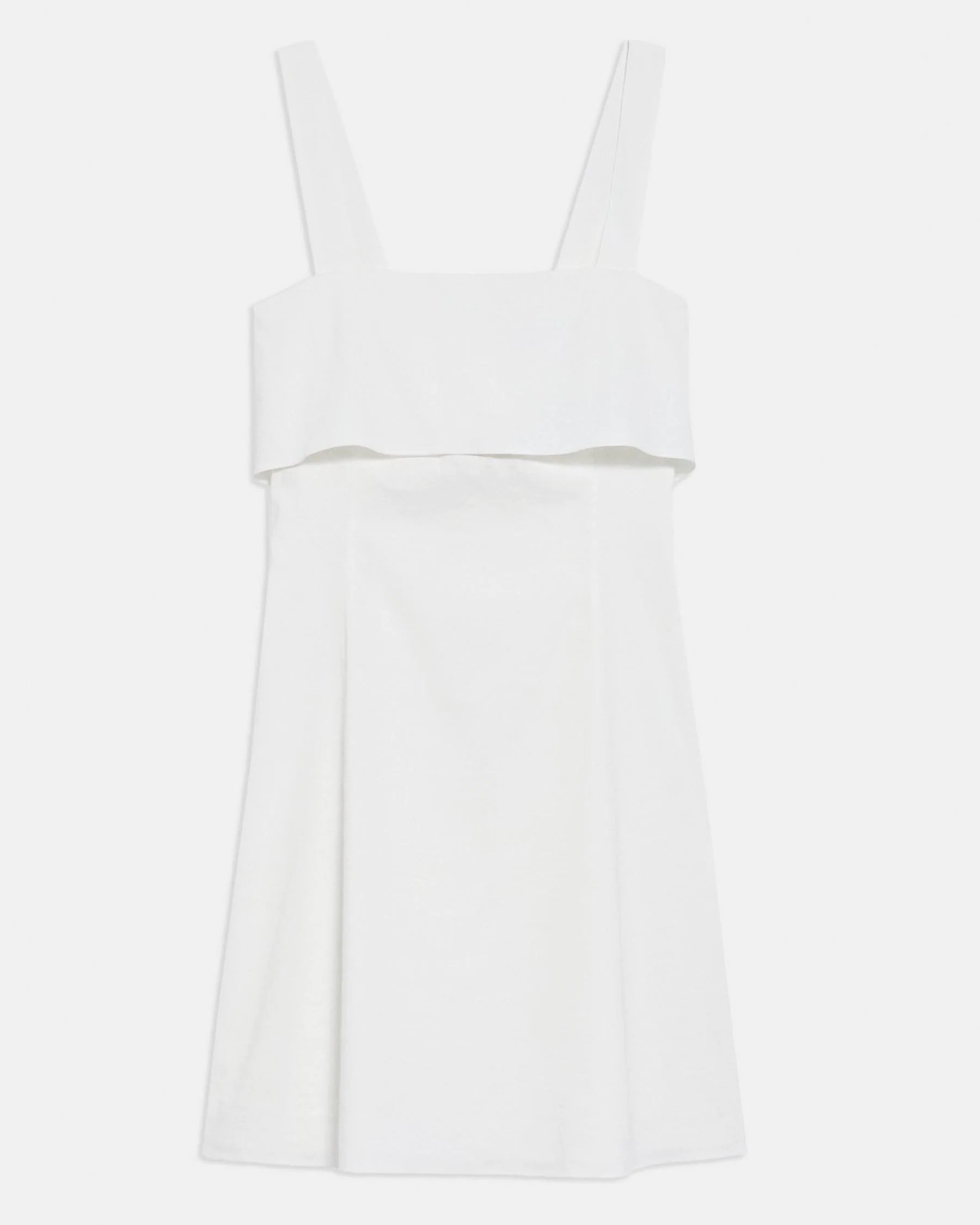 Good Linen Drape-Back Dress - White by Theory — view 4