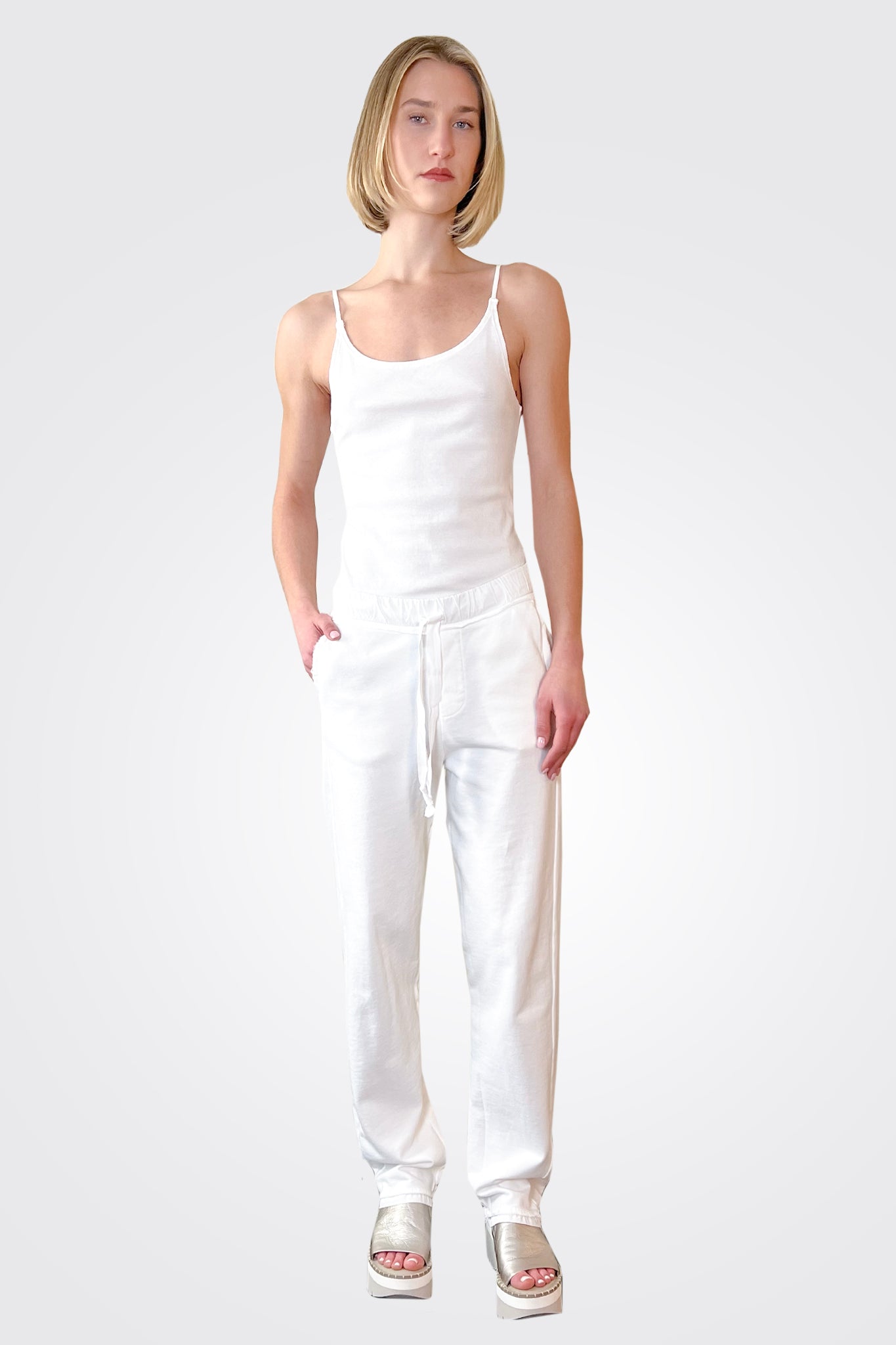 Cotton Pants - Optic White by Kristensen | 25 South Boutiques