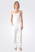Cotton Pants - Optic White by Kristensen | 25 South Boutiques