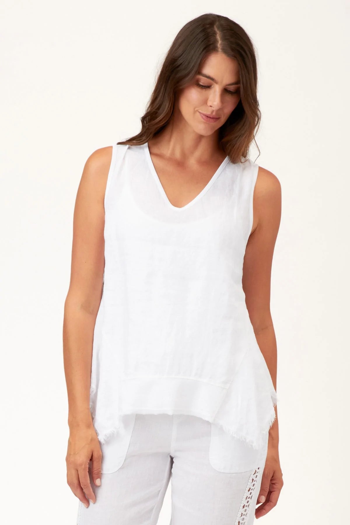Tomaso Tank - White by XCVI | 25 South Boutiques