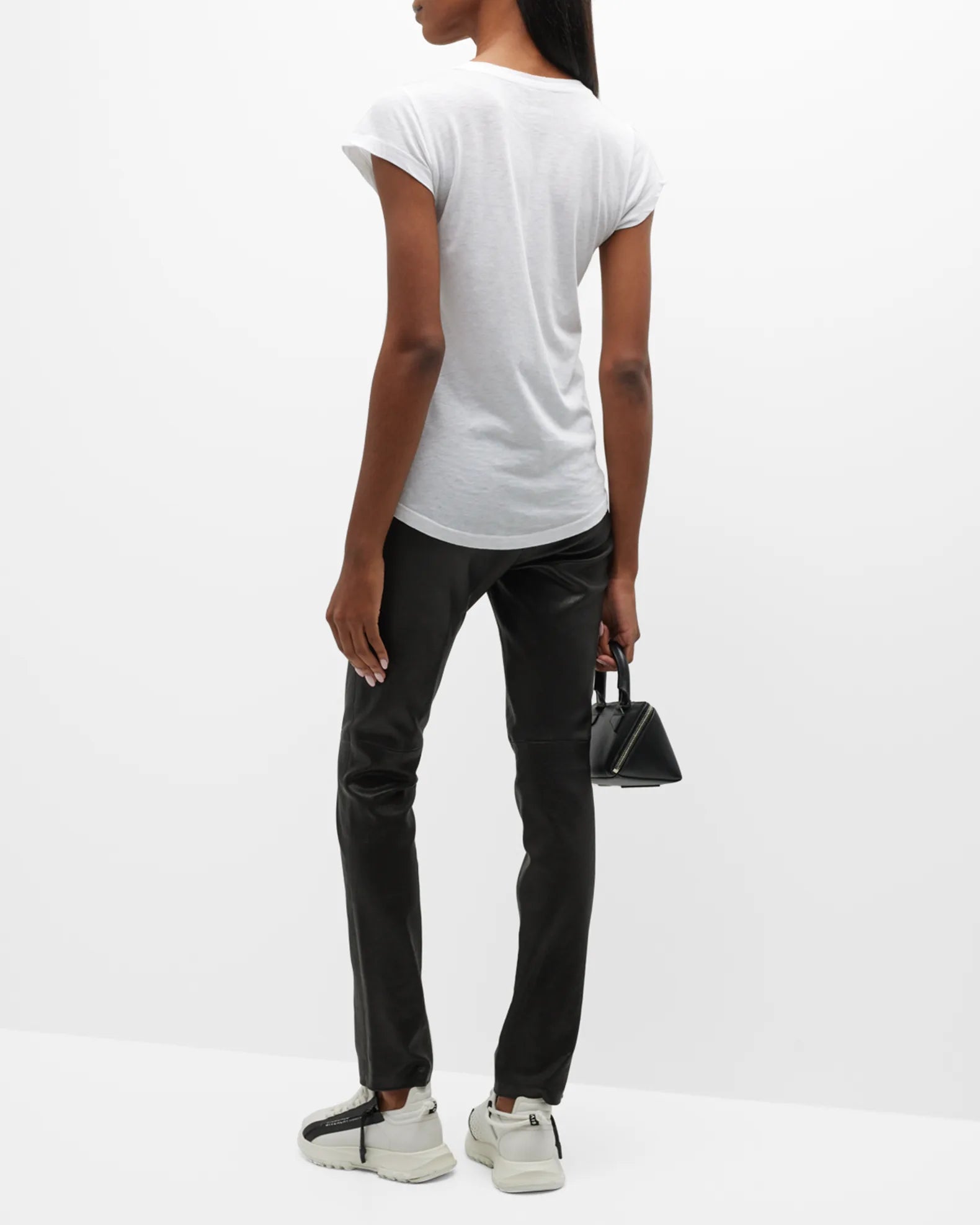 Skinny Skull Strass Short-Sleeve T-Shirt - White / Pink by Zadig & Voltaire — view 7