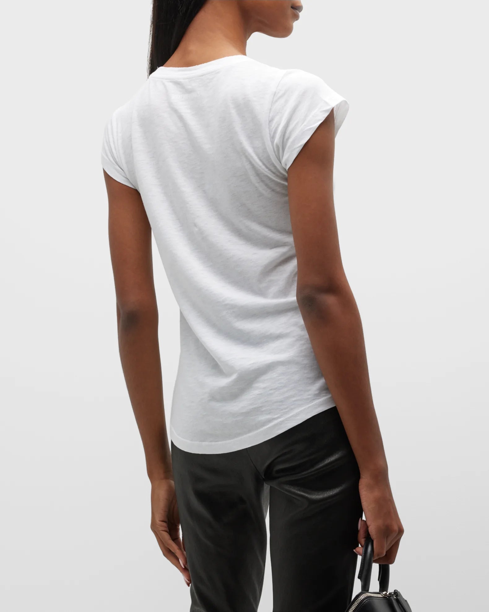 Skinny Skull Strass Short-Sleeve T-Shirt - White / Pink by Zadig & Voltaire — view 4