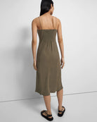 Washed Twill Smocked Slip Dress - Willow by Theory — view 4