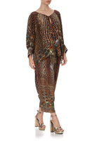 Raglan Sleeve Button Up Top - Wild Azal by Camilla — alternate view