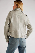 Wild Leather Jacket - Stone by Mauritius — view 3