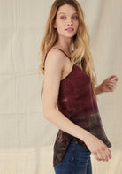 Frayed Edge Camisole - Wildberry Horizon Dye by Bella Dahl — alternate view