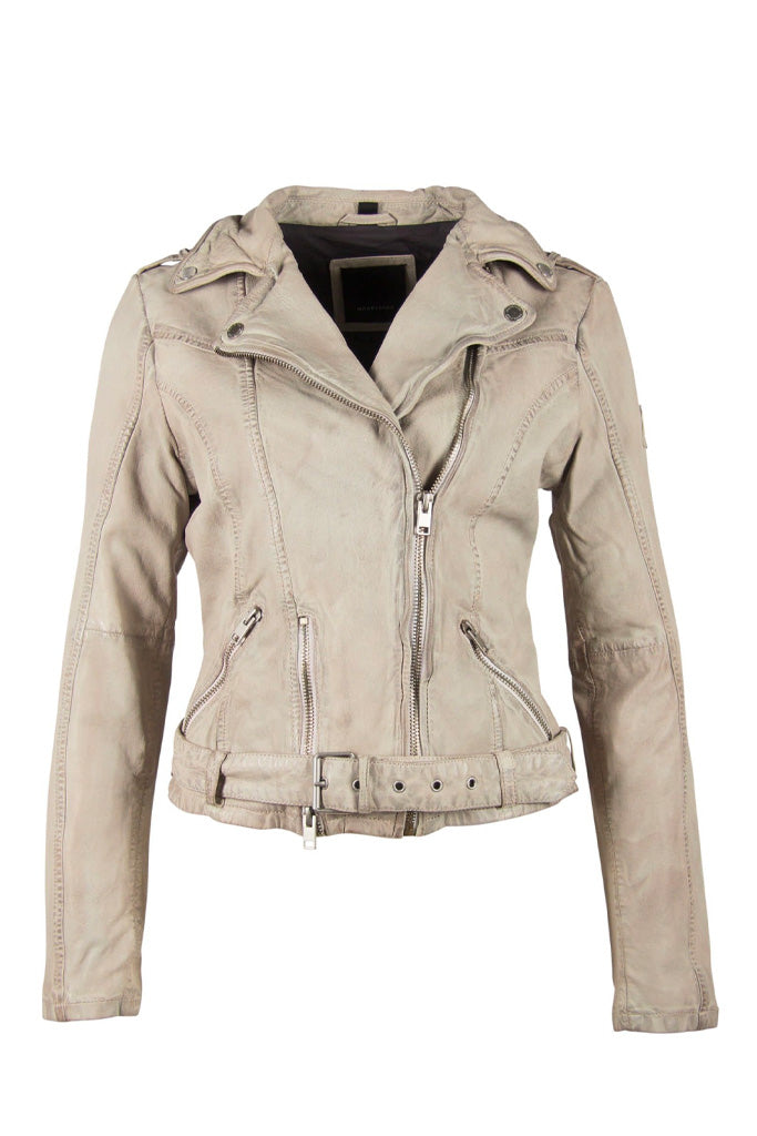 Wild Leather Jacket - Stone by Mauritius | 25 South Boutiques
