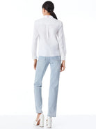 Willa Placket Top - White by Alice & Olivia — alternate view