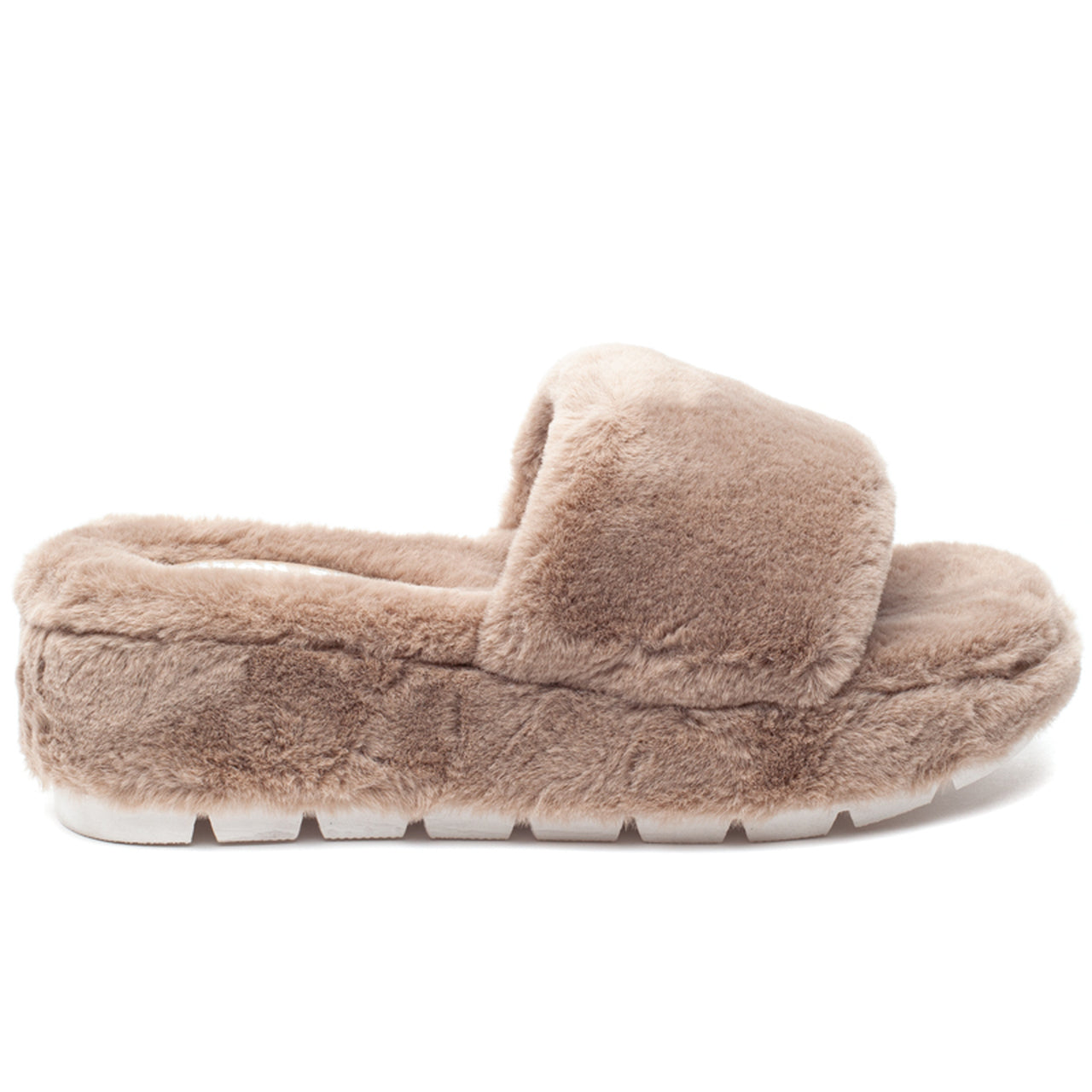 Willow Faux Fur Slides - Brown by J/Slides — alternate view