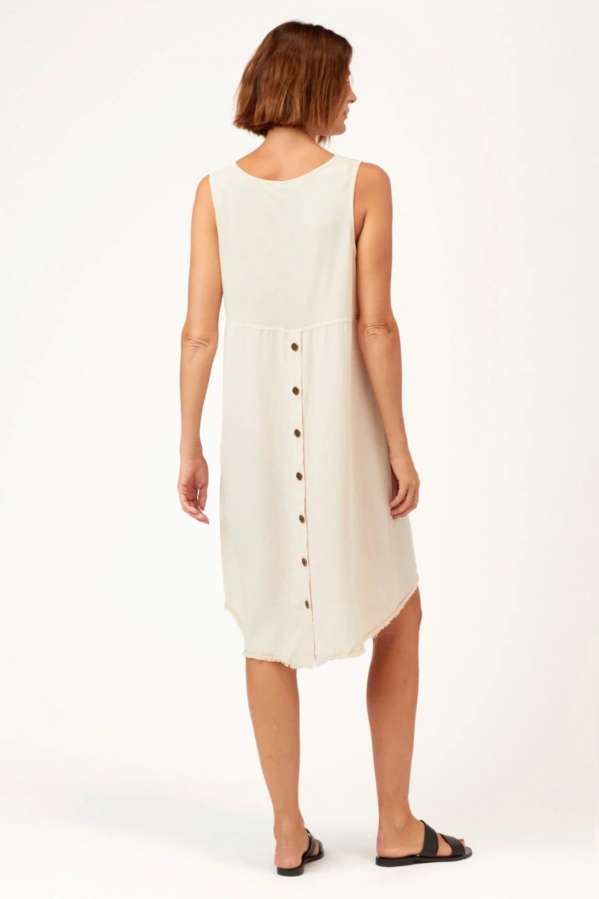 Winesa Tank Dress - Weathered White by XCVI — view 3