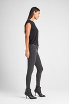 Nico Midrise Super Skinny Jean - Distressed Graphite by Hudson — alternate view