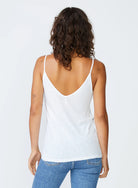 Supima Slub Jersey V Neck Tank - White by Stateside — view 3