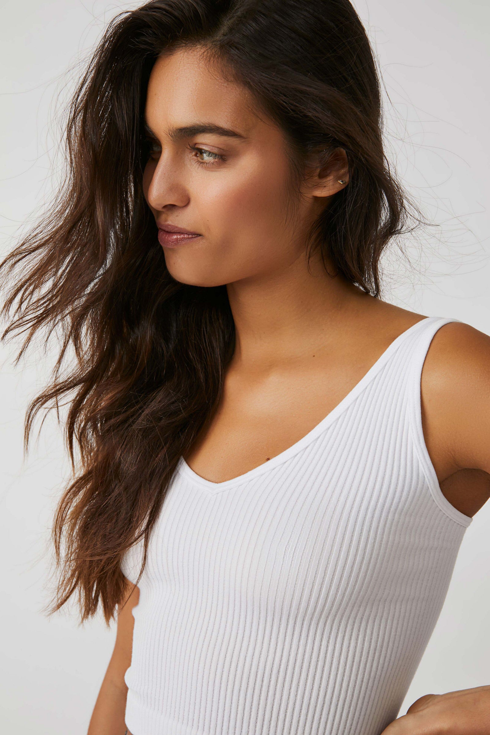 Solid Rib Brami - White by Free People — view 4