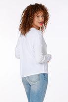 Snap Henley Thermal Top - White by Bobi — view 3