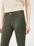 Mara Straight Mid Rise Ankle - Winter Green Coated by DL1961 — view 4