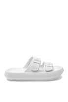 SoCool Eva Sandal - White by J/Slides | 25 South Boutiques