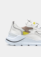 Fuga Nylon Sneakers - White Yellow by D.A.T.E. — alternate view