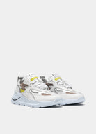 Fuga Nylon Sneakers - White Yellow by D.A.T.E. — view 3