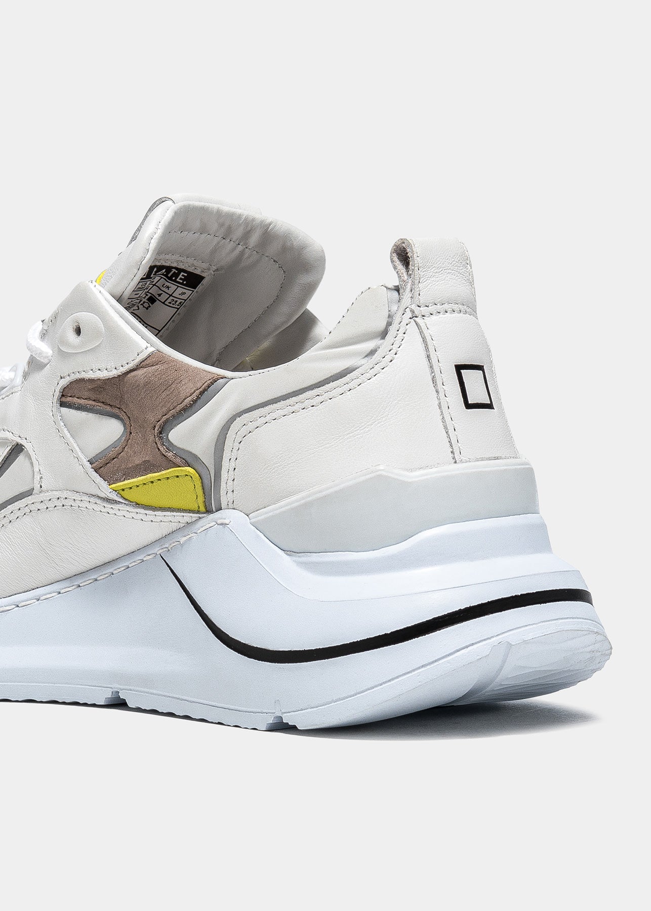 Fuga Nylon Sneakers - White Yellow by D.A.T.E. — view 4