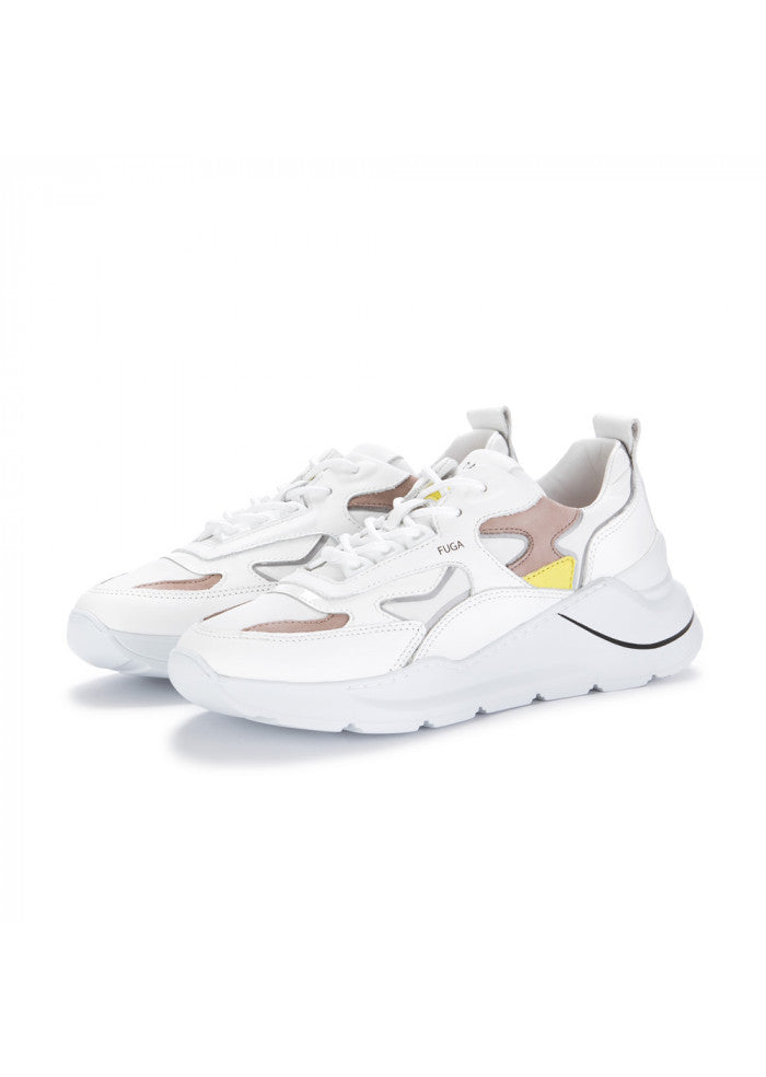 Fuga Nylon Sneakers - White Yellow by D.A.T.E. — view 5