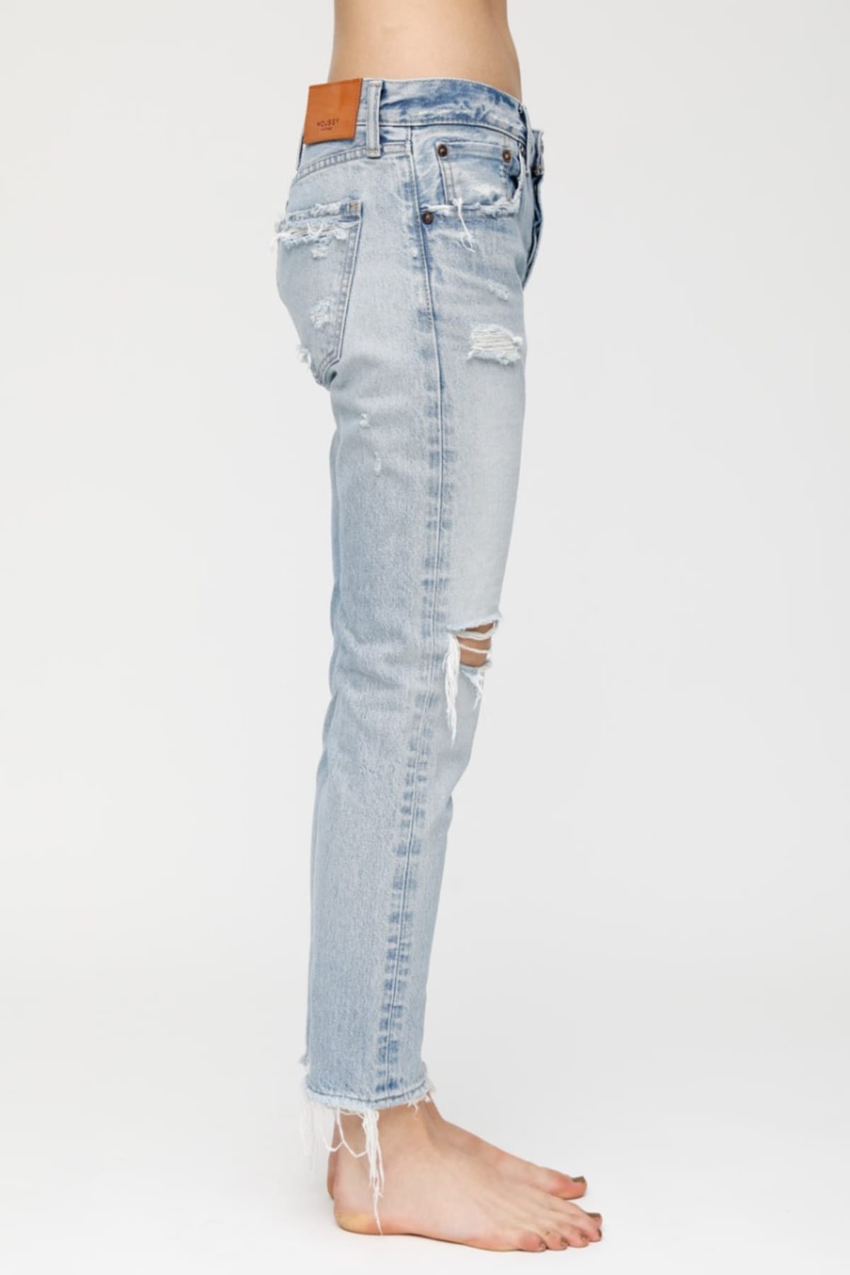 MV Yardley Tapered Jeans - Light Blue by Moussy — alternate view